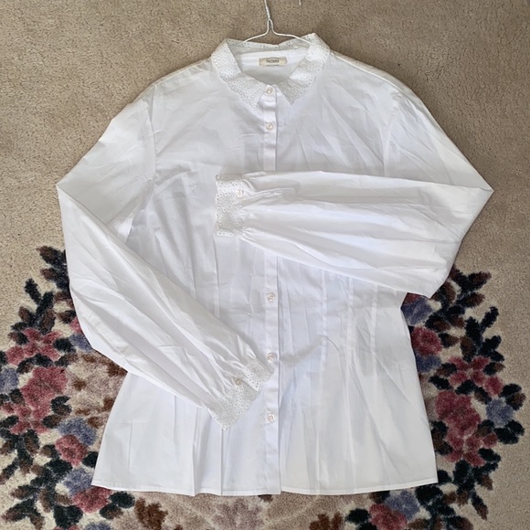 FRACOMINA White Button Up Blouse - Picture 4 of 4